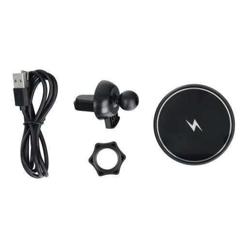 Autós telefontartó légbeömlőre vezeték nélküli töltéssel, MagSafe töltés támogatás 15W D7 fekete - 7