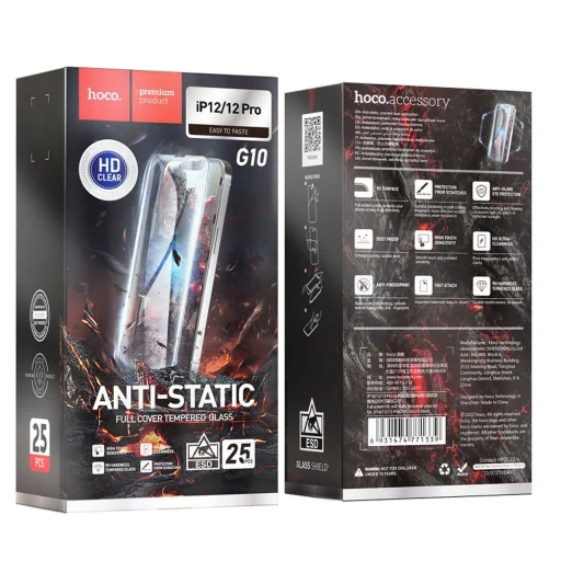 HOCO edzett üveg HD Anti-sztatikus (SET 25in1) - MULTIPACK iPhone 12 Pro Max-hoz (G10) üvegfólia - 9