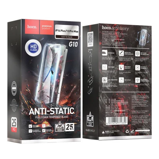 HOCO HD Anti-static edzett üveg (SET 25in1) - MULTIPACK iPhone 14 Plus / 13 Pro Max (G10) üvegfólia - 9