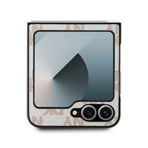  Samsung Galaxy Z Flip 6 rózsaszín DKNY Eredeti Chequered Minta Nyomtatott Csíkok DKHCZF6PCPTSSP tok - 3