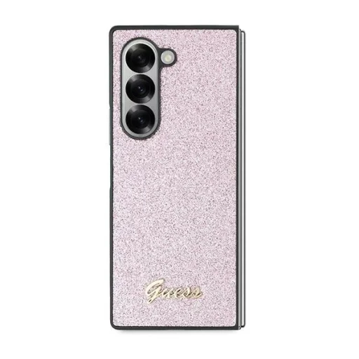 Original Case GUESS 4G Glitter Script GUHCZFD6HGGSHP tok Samsung Galaxy Z Fold 6 pink - 3