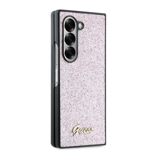 Original Case GUESS 4G Glitter Script GUHCZFD6HGGSHP tok Samsung Galaxy Z Fold 6 pink - 9