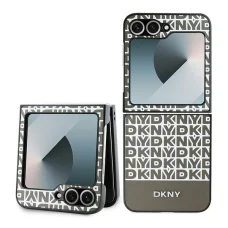  Samsung Galaxy Z Flip 6 Barna Original Case DKNY Repeat Pattern Bottom Stripe DKHCZF6PSOSPW tok