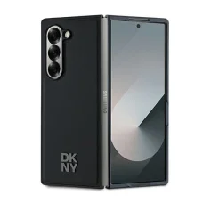  Samsung Galaxy Z Fold 6 fekete Eredeti DKNY Magsafe Bőr Fém Stílusú Logó DKHMZFD6PSMCSLK tok