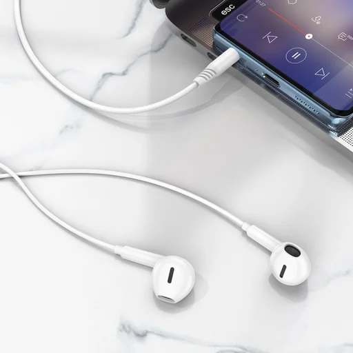 Borofone fülhallgató BM71 Light Song mikrofonnal fehér - 4