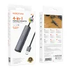 Borofone Adapter DH12 Fliptok 4 az 1-ben - USB 4xUSB 2.0 - 1,2 méter szürke thumbnail