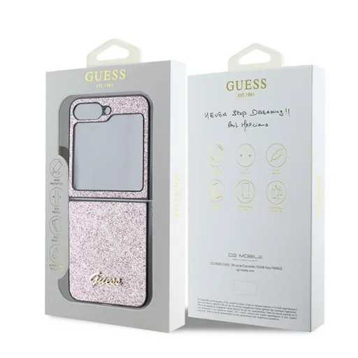 Samsung Galaxy Z Flip 6 ružové Originálne DKNY 4G Glitter Script GUHCZF6HGGSHP puzdro - 8