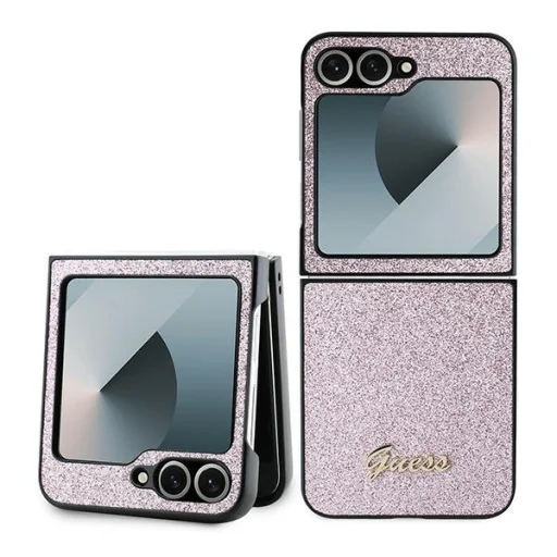 Samsung Galaxy Z Flip 6 ružové Originálne DKNY 4G Glitter Script GUHCZF6HGGSHP puzdro - 1