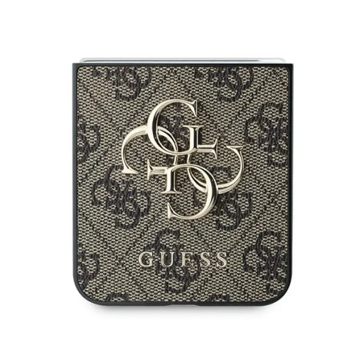 Original Case GUESS Leather 4G Metal Logo GUHCZF64GMGBR tok Samsung Galaxy Z Flip 6 barna - 5