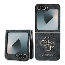  Samsung Galaxy Z Flip 6 fekete DKNY Original Case bőr 4G fém logó GUHCZF64GMGGR tok