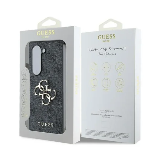 Original Case GUESS Leather 4G Metal Logo GUHCZFD64GMGGR Samsung Galaxy Z Fold 6 tok fekete - 7
