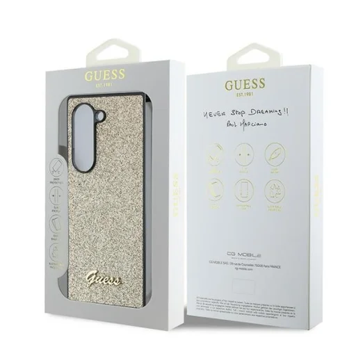Original Case GUESS 4G Glitter Script GUHCZFD6HGGSHD Samsung Galaxy Z Fold 6 tok arany - 7