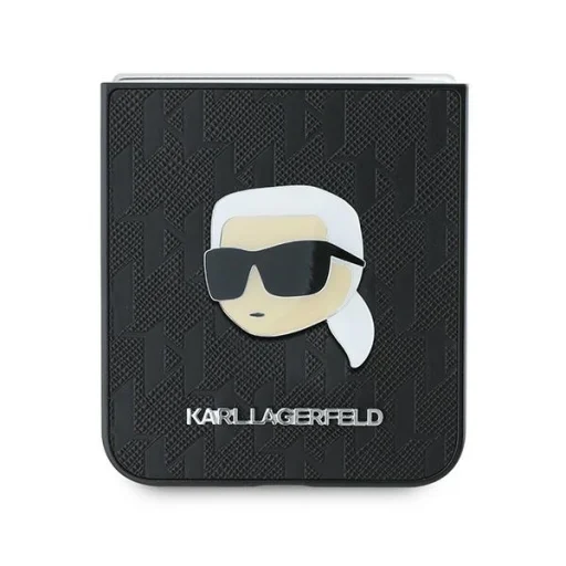 Eredeti Tok KARL LAGERFELD Saffiano Monogram KLHCZF6PGKSKIHK Samsung Galaxy Z Flip 6 fekete tok - 5