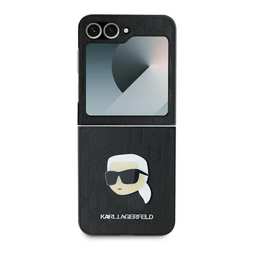 Eredeti Tok KARL LAGERFELD Saffiano Monogram KLHCZF6PGKSKIHK Samsung Galaxy Z Flip 6 fekete tok - 2