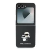 Original fliptok KARL LAGERFELD Saffiano Metal Pin KLHCZF6SAPKCNPK Samsung Galaxy Z Flip 6 fekete tok - 2
