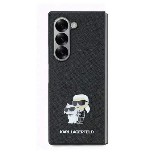 Eredeti KARL LAGERFELD Saffiano Metal Pin KLHCZFD6SAPKCNPK tok Samsung Galaxy Z Fold 6 fekete - 2