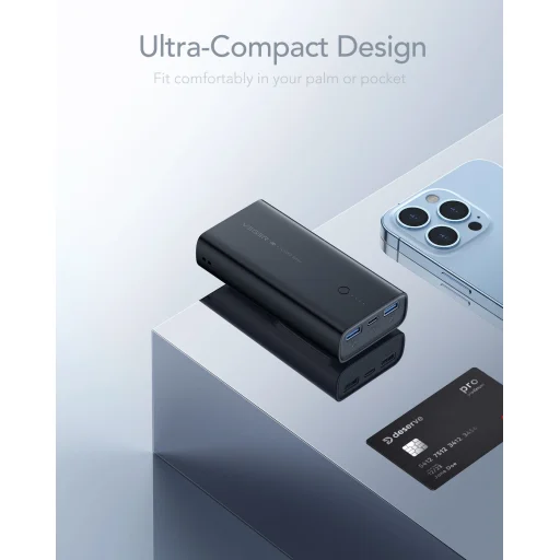 VEGER powerbank 10 000 mAh PD QC3.0 20W ACE100 (W1146) fekete - 12