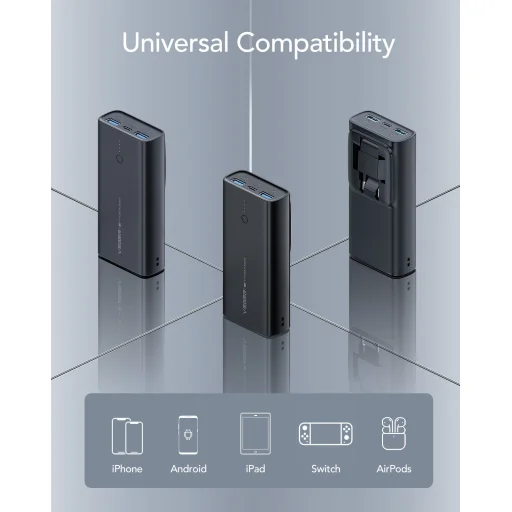 VEGER powerbank 10 000 mAh PD QC3.0 20W ACE100 (W1146) fekete - 14