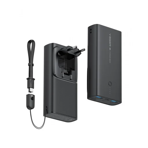 VEGER powerbank 10 000 mAh PD QC3.0 20W ACE100 (W1146) fekete - 1