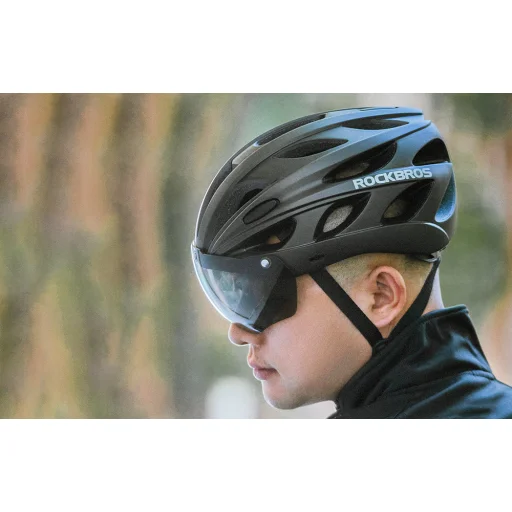 Kerékpáros sisak szemüveggel Rockbros TT-16 (fekete) tok - 5