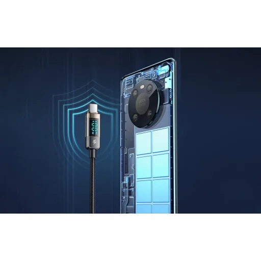 Mcdodo CA-3610 USB-C - USB-C kábel, automatikus kikapcsolás, PD 100W, 1.2m (fekete) - 7