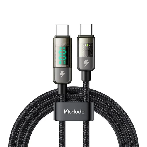 Mcdodo CA-3610 USB-C - USB-C kábel, automatikus kikapcsolás, PD 100W, 1.2m (fekete) - 1
