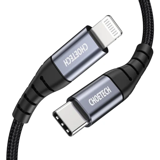 Choetech IP0041 USB-C / Lightning MFi 480Mb/s 3A 2 m kábel - fekete - 1