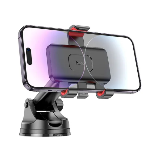 HOCO autós telefontartó szélvédőre / műszerfalra H22 fekete - 2