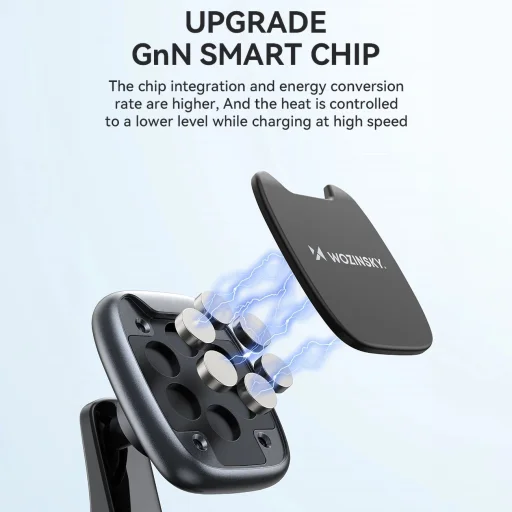 Wozinsky WUMTD mágneses autós telefontartó műszerfalra - fekete - 5