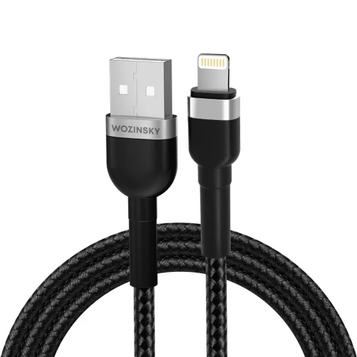 Wozinsky WNBAL2 USB-A / Lightning 2.4A kábel 2 m - fekete - 1