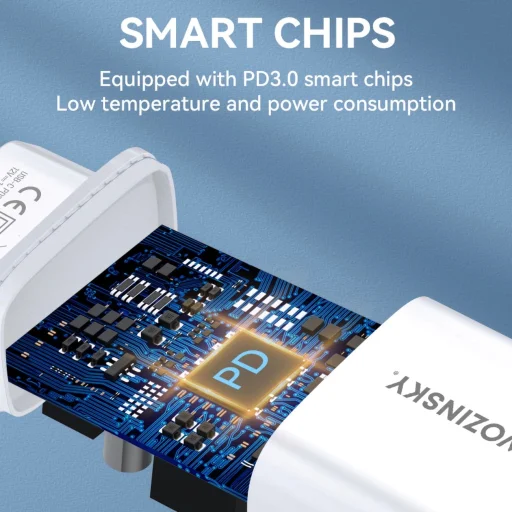 Wozinsky WGWCCW 20W USB-C hálózati töltő - fehér - 8