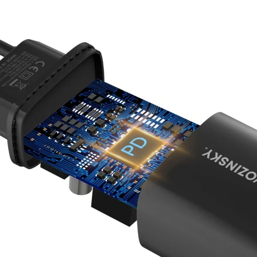 Wozinsky WGWCB USB-A USB-C 20W hálózati töltő - fekete - 4