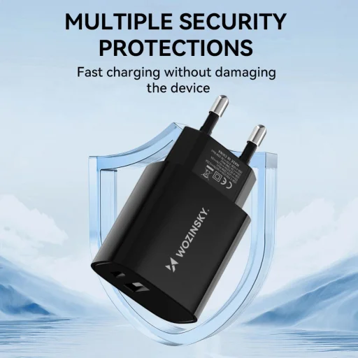 Wozinsky WGWCB USB-A USB-C 20W hálózati töltő - fekete - 7