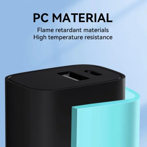 Wozinsky WGWCB USB-A USB-C 20W hálózati töltő - fekete - 10