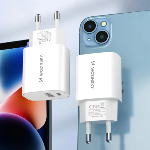Wozinsky WGWCW USB-A USB-C 20W hálózati töltő - fehér - 12