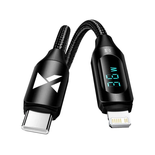 Wozinsky WUCLC1 Lightning - USB-C kábel 36W 480Mb/s 1m - fekete - 1