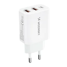 Wozinsky CWCUCW 30W USB-C / 2 x USB-A hálózati töltő - fehér