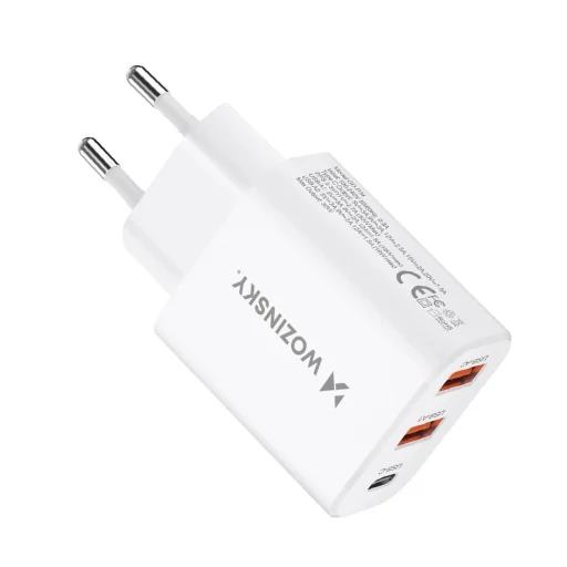 Wozinsky CWCUCW 30W USB-C / 2 x USB-A hálózati töltő - fehér - 4