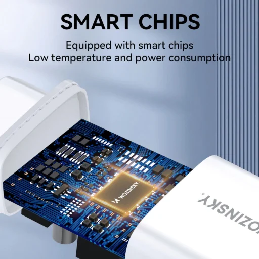 Wozinsky CWCUCW 30W USB-C / 2 x USB-A hálózati töltő - fehér - 8