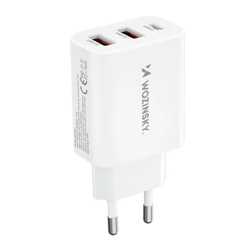 Wozinsky CWCUCW 30W USB-C / 2 x USB-A hálózati töltő - fehér - 1