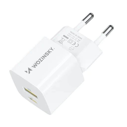Wozinsky WWCEAC GaN USB-A és USB-C 33W fali töltő - fehér, - 4
