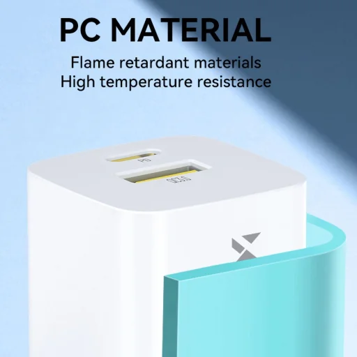 Wozinsky WWCEAC GaN USB-A és USB-C 33W fali töltő - fehér, - 9