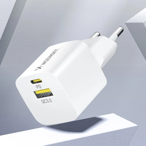 Wozinsky WWCEAC GaN USB-A és USB-C 33W fali töltő - fehér, - 10