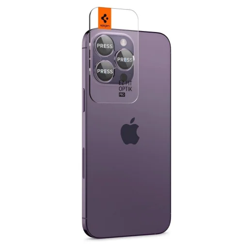 Spigen OPTIK.TR „EZ FIT” KAMERA VÉDŐ 2-PACK IPHONE 14 PRO / 14 PRO MAX MÉLY LILA üvegfólia - 2