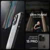  iPhone 15 Pro Spigen Crystal Hybrid matt fekete tok - 1