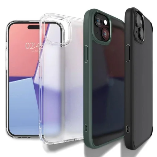  iPhone 15 Plus tengerészkék Spigen Crystal Hybrid tok - 1