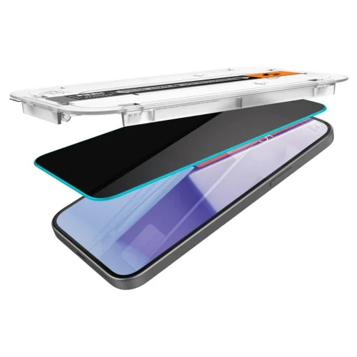 TEMPERED GLASS Spigen GLAS.TR "EZ FIT" 2-PACK IPHONE 15 PRIVACY üvegfólia - 5