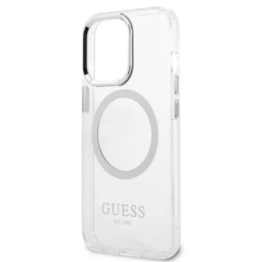 Guess Metal Outline MagSafe tok iPhone 13 Pro / iPhone 13 - ezüst - 6