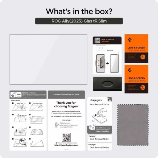 Edzett üveg Spigen GLAS.TR Slim ASUS ROG ALLY üvegfólia - 9