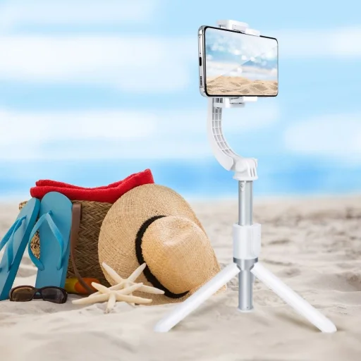 Combo selfie bot állvánnyal és Bluetooth távirányítóval GIMBAL STABILIZÁTORRAL fekete SSTR-L08 - 3